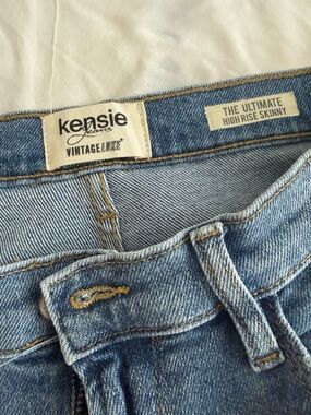 Kensie Vintage Luxe Light Blue High-Rise Skinny Jeans 10/30